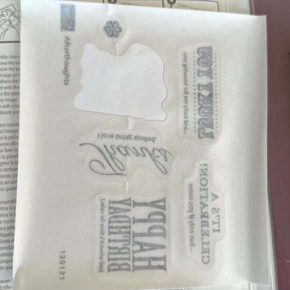 Stampin’ Up! RETIRED Hostess Afterthoughts Stamp Set EUC - Picture 3 of 3